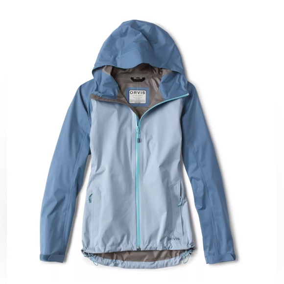 ORVIS women’s ultralight storm rain jacket | XL | lake blue/ fresh air - Picture 1 of 9